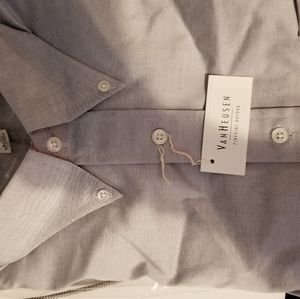 NWT VanHeusen Mens Long Sleeve Dress shirt